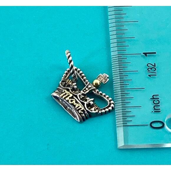 Waxing Poetic sterling silver mom crown charm - Picture 1 of 3